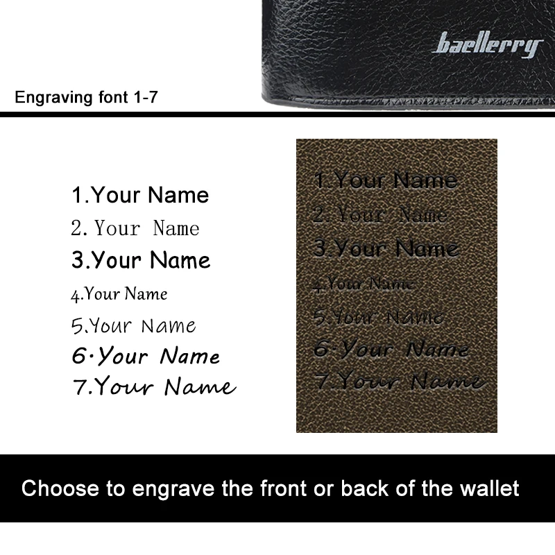 

Baellerry Top Quality Men Wallets RFID Card Protection Leather Card Holder Housekeeper Designer Wallets and Purses