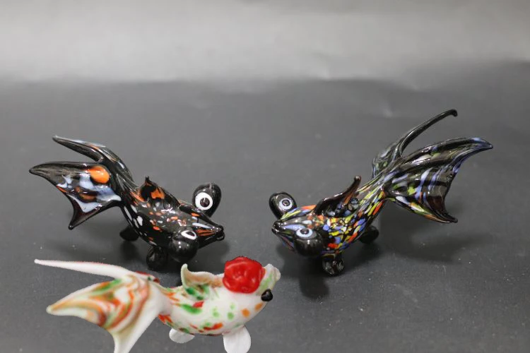 Ручная работа Цветная глазурь креативная 3D рыбка украшение статуэтка Модель