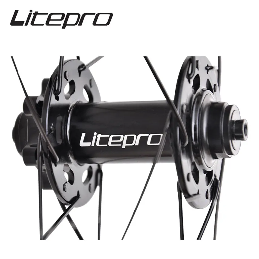 

Litepro S42 20 Inch AERO BMX Bicycle Rims Folding Bike 406/451 V Disc Brake 11 Speed Wheelset 4 Sealed Bearing Alloy Wheels