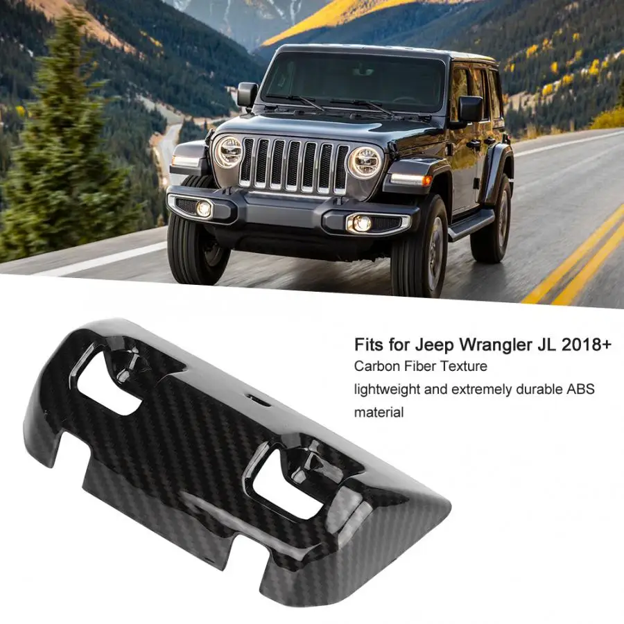 Накладка на заднее окно из углеродного волокна для Jeep Wrangler JL 2018 + аксессуары