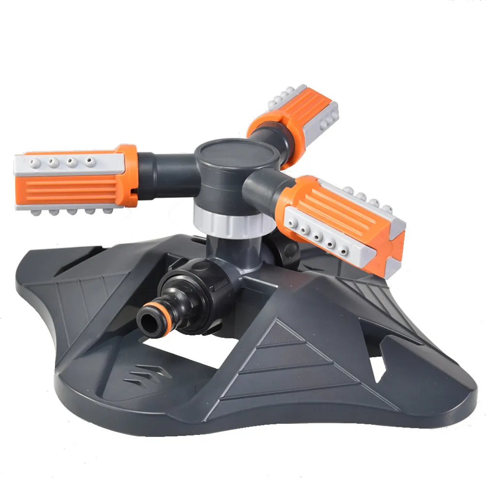 

360 Degree 3-arm Rotating Sprinklers Grass Lawn Automatic Watering Nozzles Garden Agriculture Irrigation Device Garden Utensils