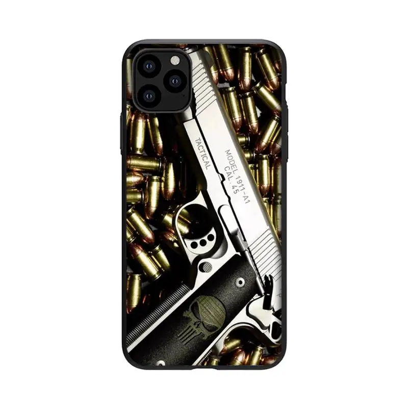 

shooting so cool gun Phone Case For Black-Iphone 5s 6 6s 7 8 11 12 X Xs Xr Pro Plus Max Mini Fundas Cover