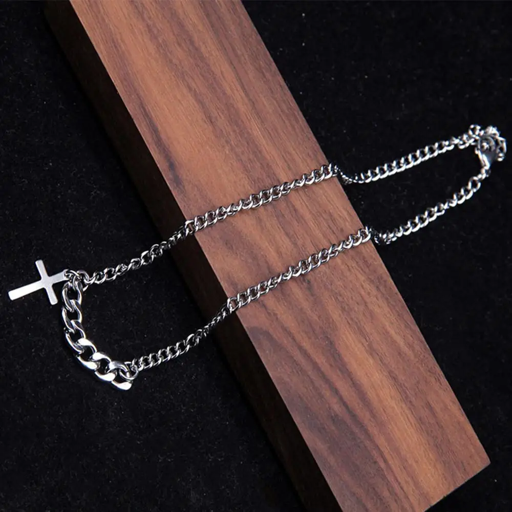Короткое ожерелье с крестом для мужчин и женщин Винтажное колье под античное