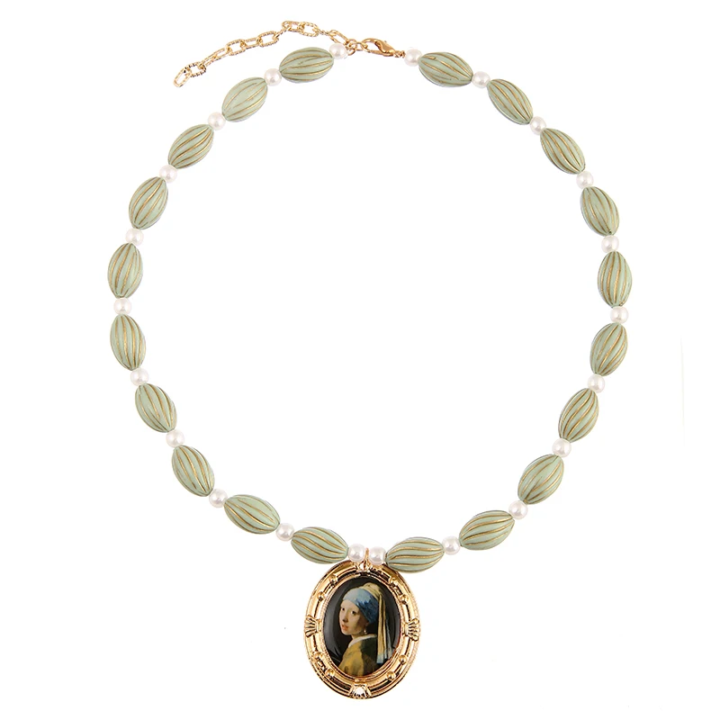 Винтаж заявление ожерелье из барочного жемчуга художественный фото с