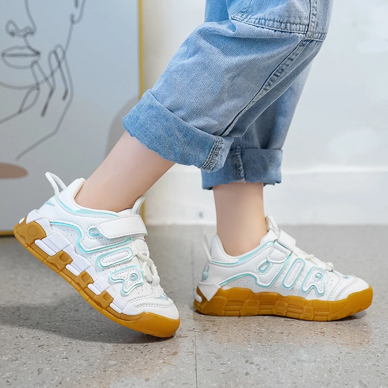 

New 2021 Autumn Kids Sneakers Girls Fashion Casual Running Board Shoes For Childrens Tenis Mesh Flats Boys White Vulcanized shoe