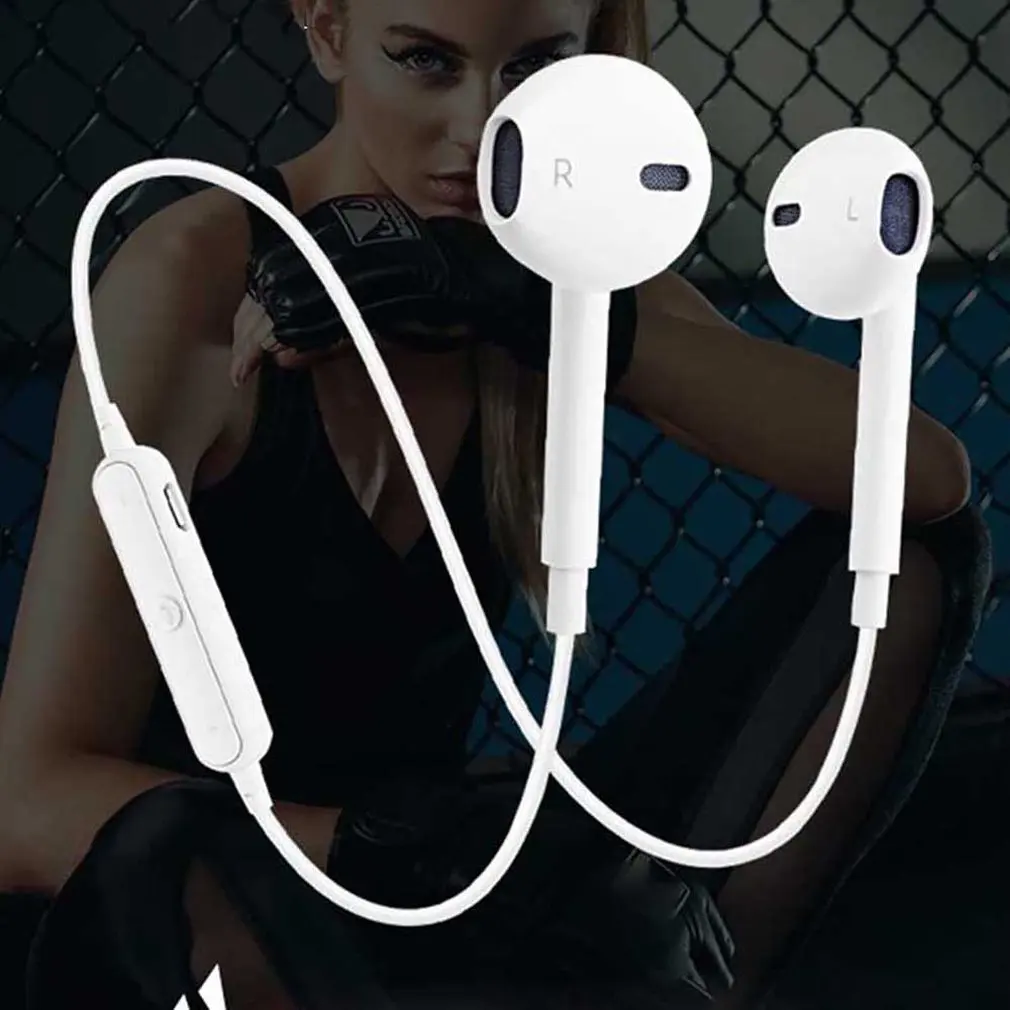 S6 Беспроводная bluetooth гарнитура спортивные наушники 3D стерео Встроенный микрофон