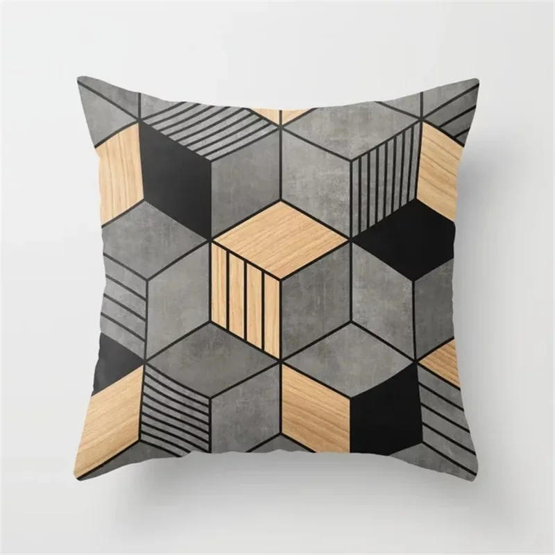 

Fashion Fresh Pillowcase Geometry Pattern Cushions Cases Modern Decorative Throw Pillows for Home Decor Car Bed Sofa Couch 45x45