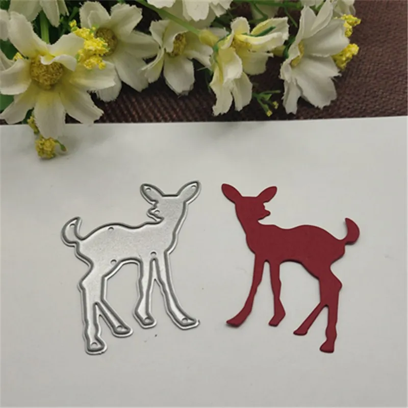 4 шт. металлические трафареты для резки кролика лисы оленя|Вырубные штампы| |