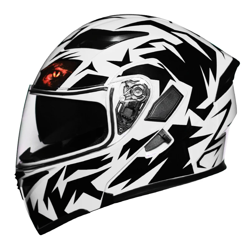 Модульный мотоциклетный шлем флип-ап Capacete da Motocicleta Cascos мотоциклетный шлем каск бар двойные козырьки мужские гоночные шлемы - Цвет: 6