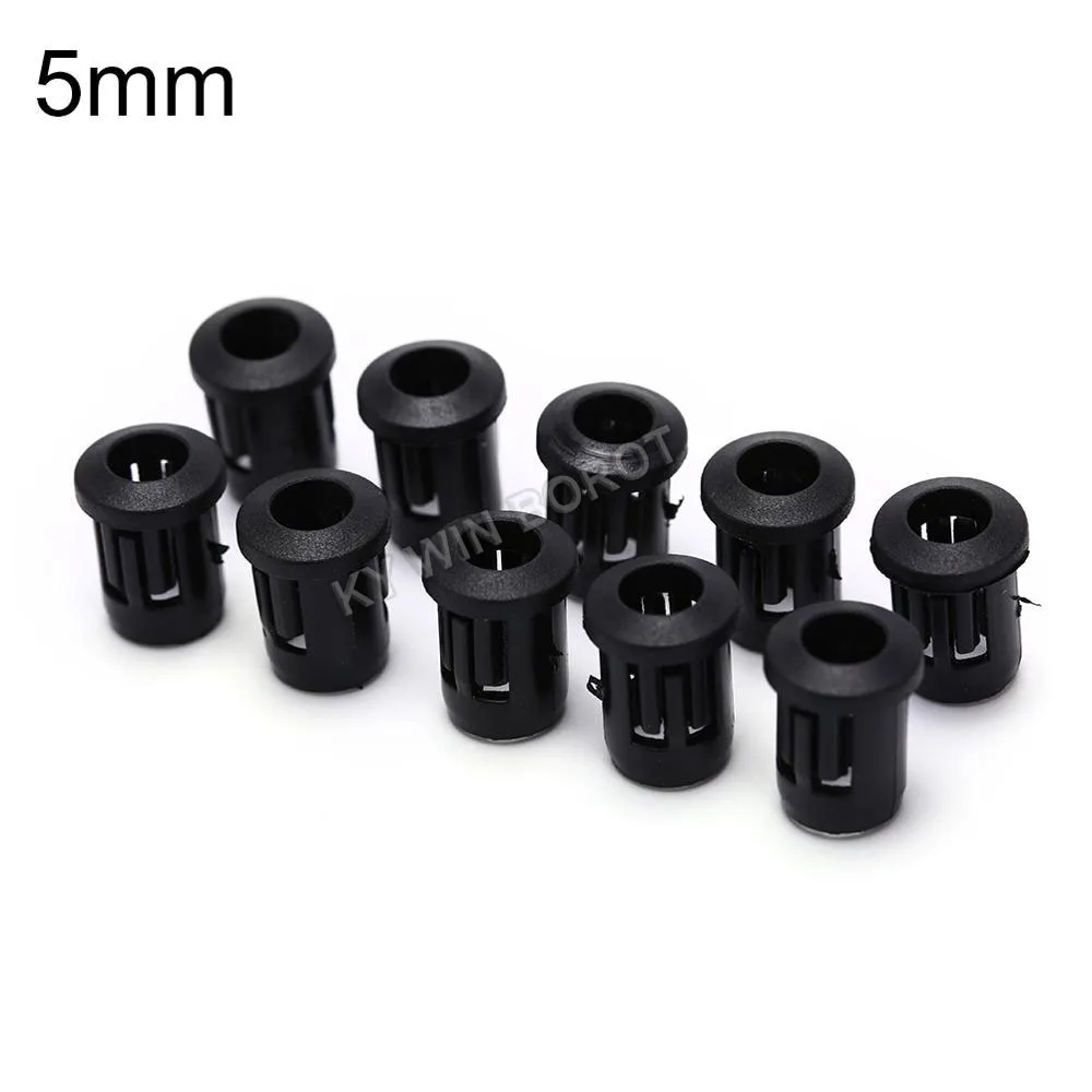 10pcs Black Plastic Lamp Bases 3mm/5mm/8mm/10mm LED Diode Holder Black Clip Bezel Socket Mount DIY Light Emitting Diode