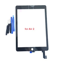 10pcs touch panel replacement for ipad 6 air 2 6th a1567 a1566 touch screen digitizer front lcd outer glass with adhesive