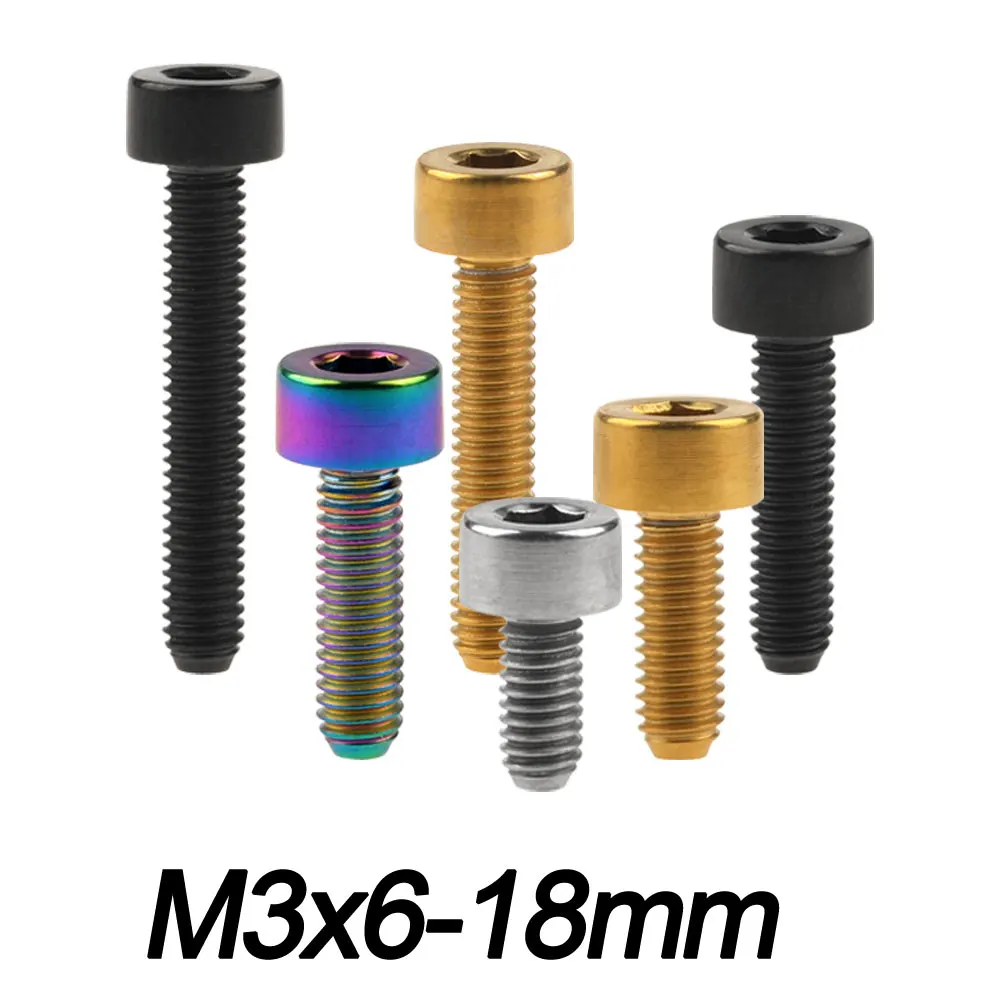 Титановые болты Xingxi M3 x 6 8 10 12 15 18 мм шестигранная крышка клейкие винты Ti DIN912 для