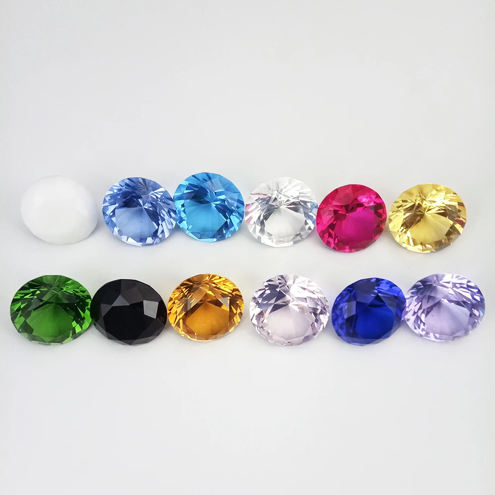

30/40mm 12pcs Mix Color Diamond Shape Crystal Paperweight Glass Decorative Diamond Gem Ornament Art Craft Material Gifts