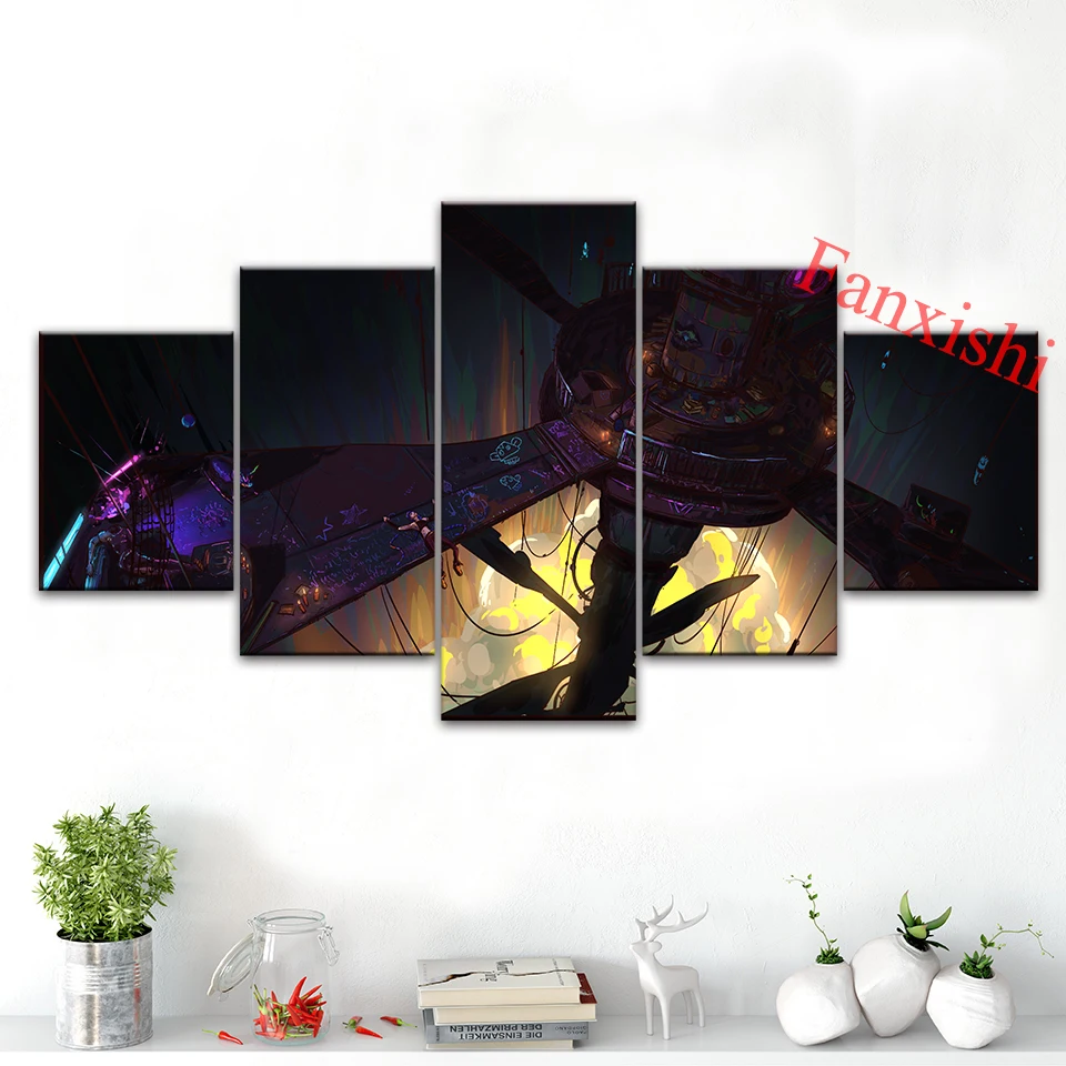 

Arcane Jinx Vi League Of Legends Tv Poster 5 Piece Wall Art Prints Canvas Pictures Home Living Room Decor Painting Boy Girl Gift
