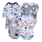 Трико унисекс хлопковое с длинным рукавом для новорожденных мальчиков и девочек, комбинезон детская одежда