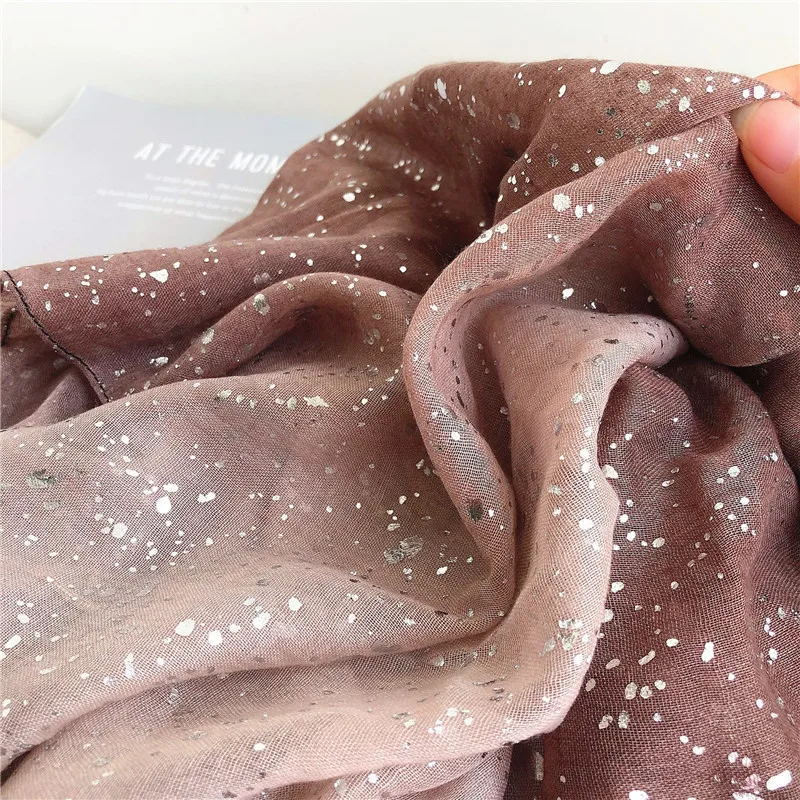 NEW silver dot shimmer scarf ombre scarves and shawls women muslim print hijabs |