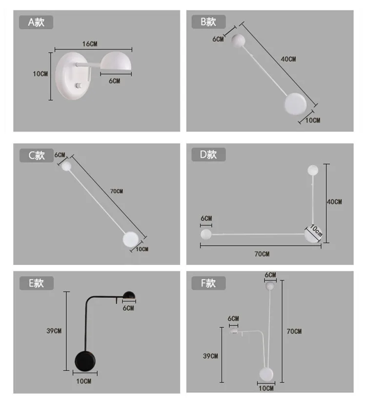 Скандинавский итальянский дизайнерский светодиодный настенный светильник в