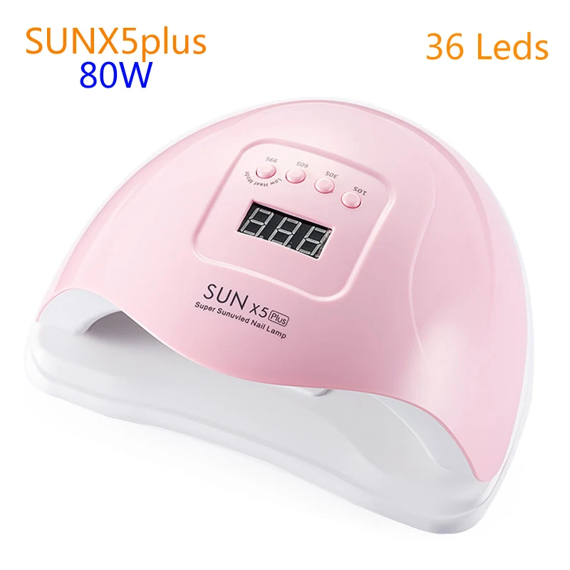 SUNX5plus 80 Вт светодиодная лампа для сушки гель лака 36 светодиодов|Сушилки ногтей| |
