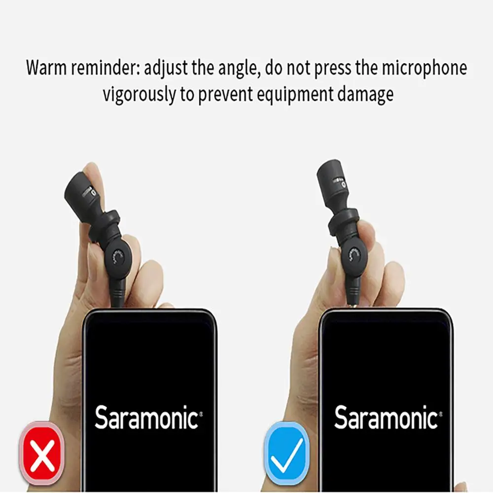 Смарт-микрофон Saramonic Di Mini или UC видео для смартфона 180 градусов свободное вращение