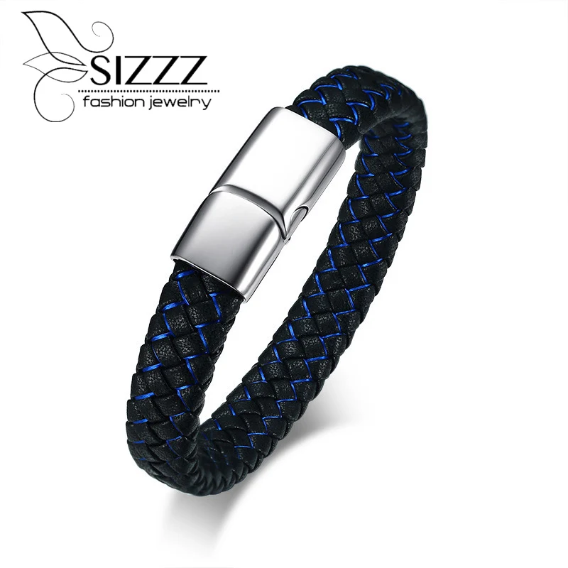 2019 европейские и американские модные мужские ранние черные синие браслеты для