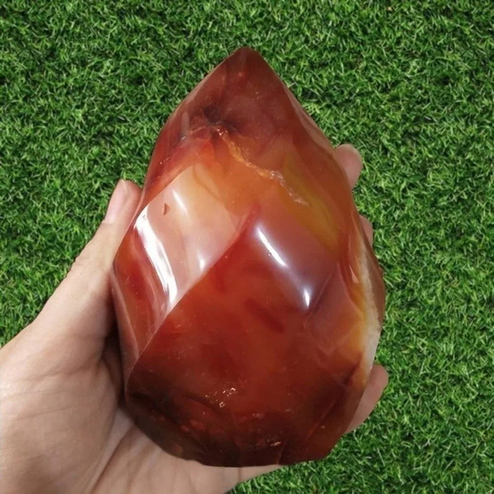 

1 шт. натуральный агат форма пламени полированный пальмовый камень кристалл самостоящий