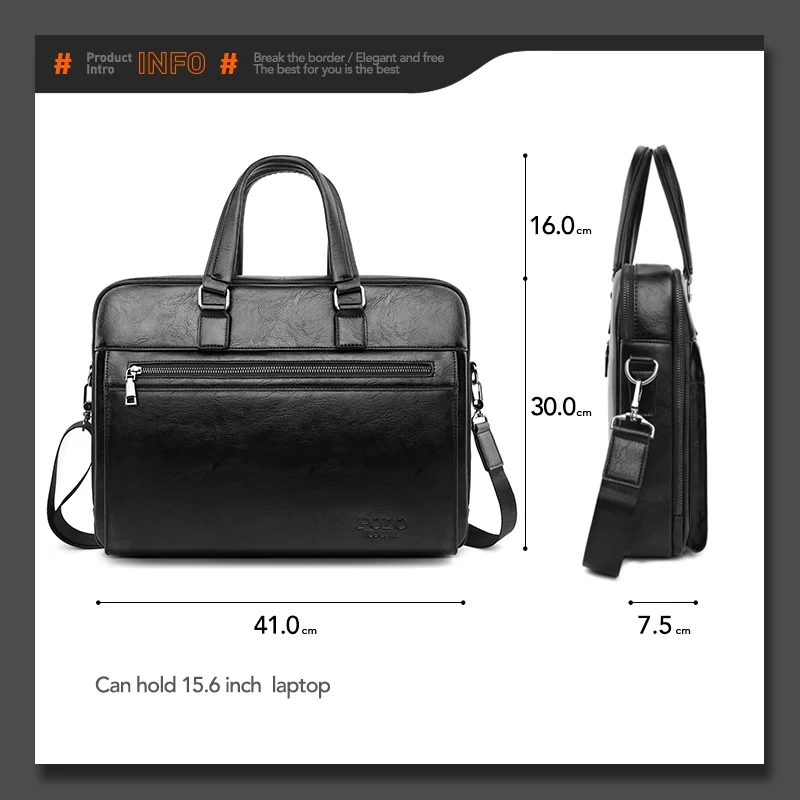 VICUNA POLO 15 6 дюймовые мужские деловые сумки кожаный портфель для ноутбука модный OL