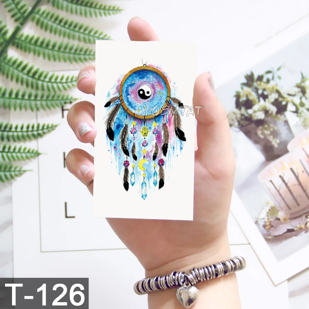 Симпатичные акварельные Мультяшные Временные татуировки для детей детские тату