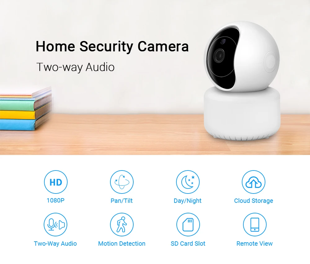 Hamrolte HD1080P мини Wifi камера Детский Монитор панорамирование/наклон ip-камера ночного видения двухстороннее аудио Обнаружение движения iCSee удаленный доступ