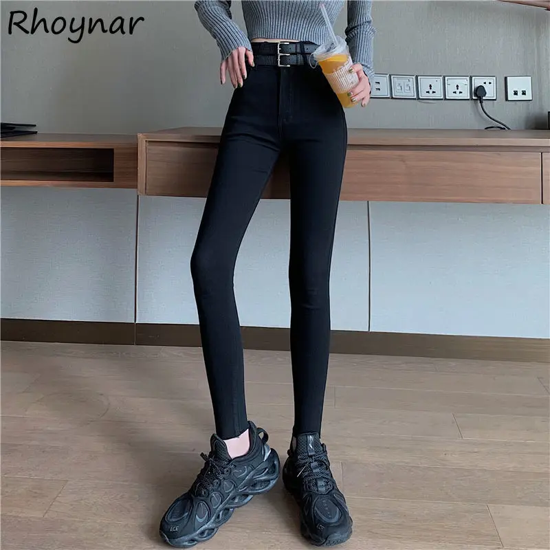 

Jeans Women Pencil Washed Slim BF Streetwear Skinny Distressed Casual All-match Ulzzang Chic High Waist Trendy Ins Female Newest