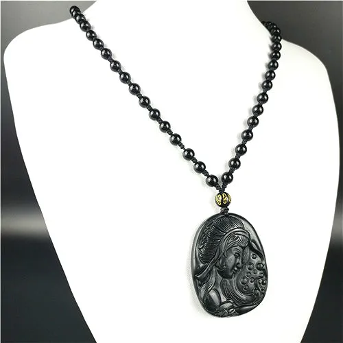 Сертифицированный китайский натуральный черный зеленый нефрит красота кулон