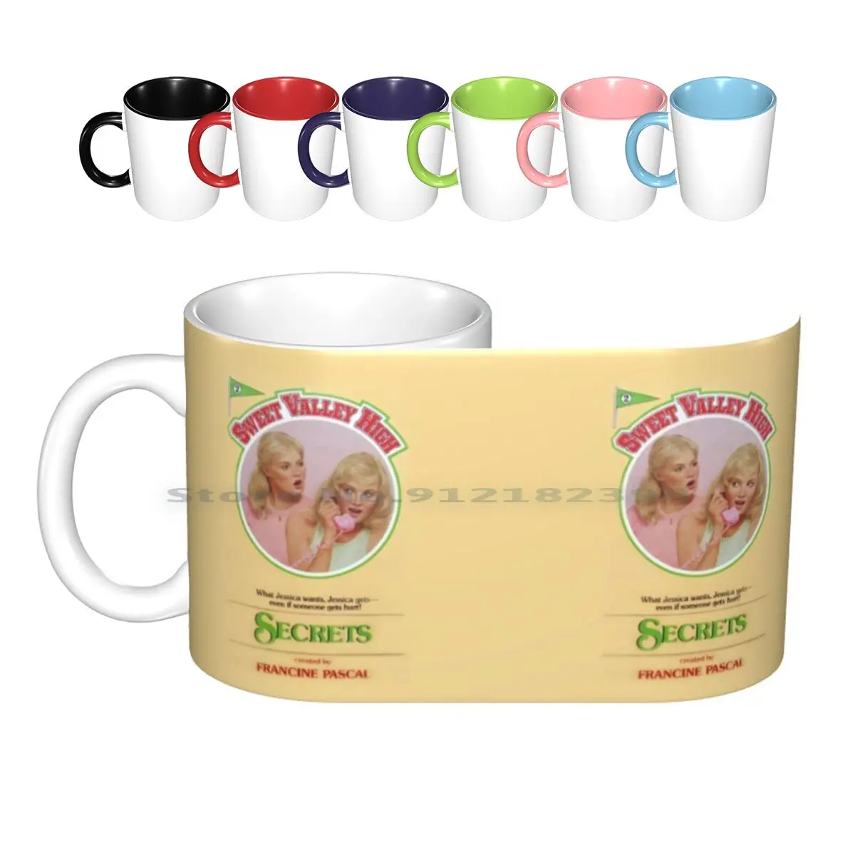 

Secrets - Sweet Valley High Series Book Cover Ceramic Mugs Coffee Cups Milk Tea Mug 80s Sweet Valley High Romance 1980s Teen