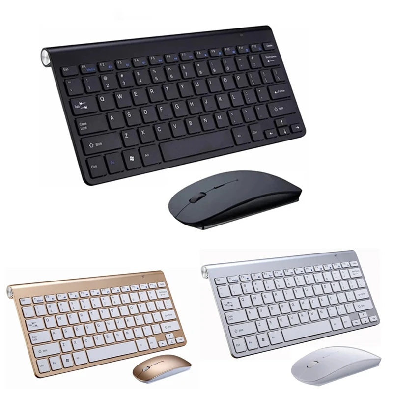 

2.4G Slim Optical Wireless Keyboard and Ultra-Thin Mouse Ergonomic Mice USB Receiver Combo Kit for MAC PC Computer Surface