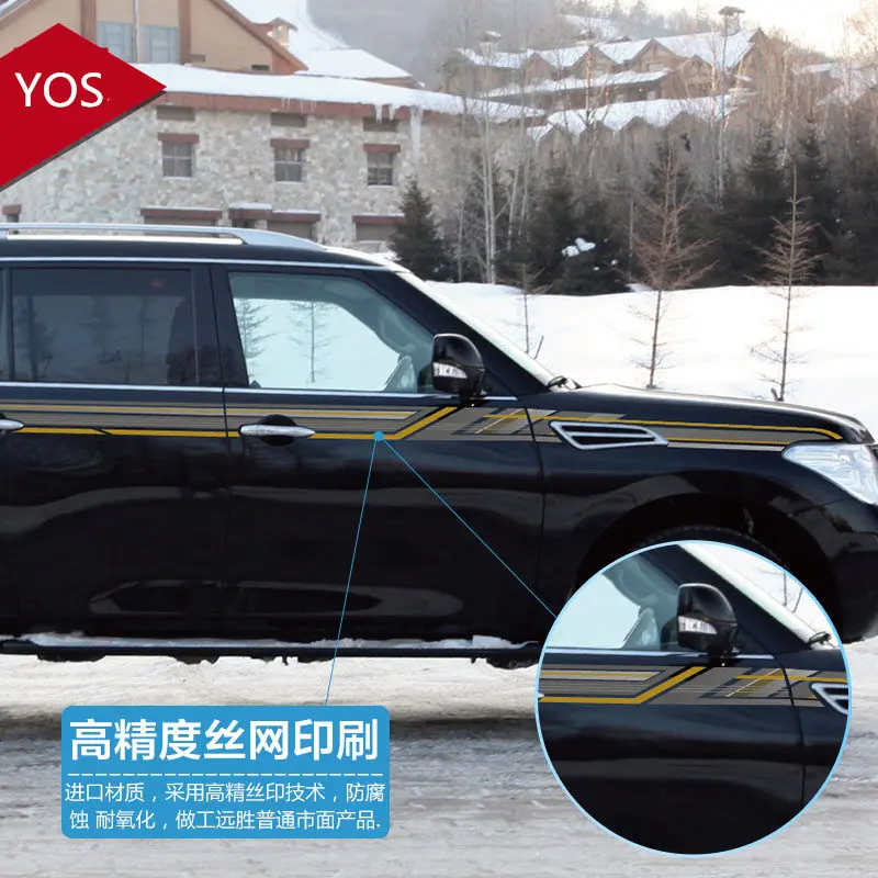 Наклейки для Nissan Patrol y62 цветная полоса декоративная наклейка Модифицированная