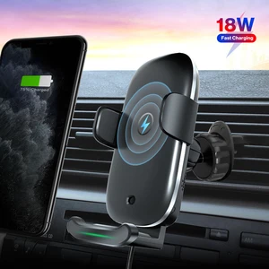 a afh01 car holder 18w qi wireless charger car phone holder for iphone samsung huawei mobile phone bracket pd 3 0 fast charging free global shipping