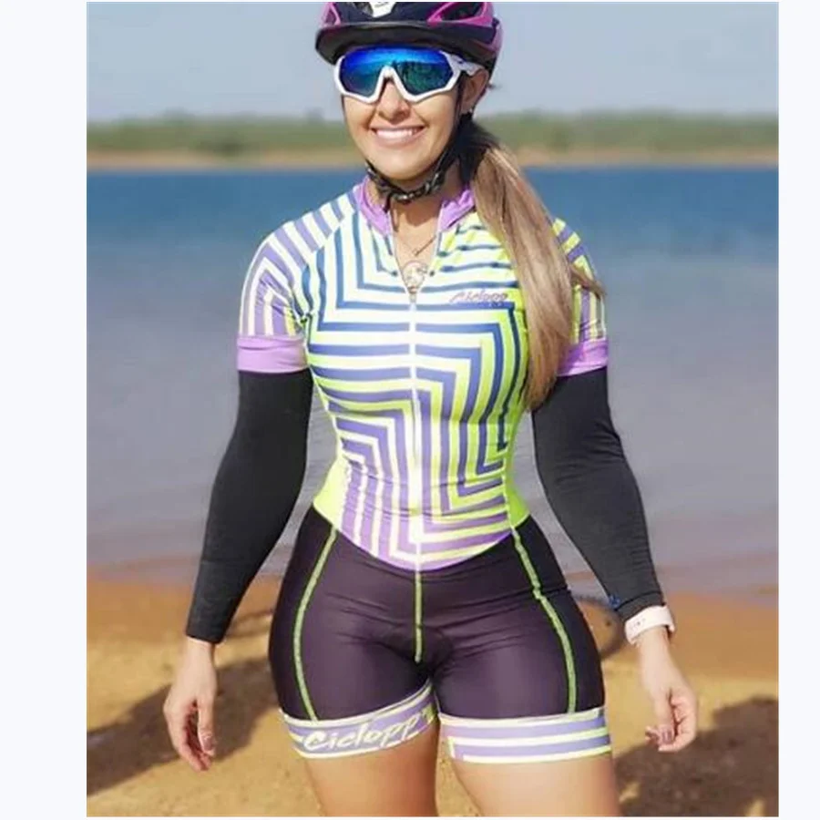 New Women Cycling Skinsuit suit women Triathlon Set Clothes Cycling Bodyset Maillot Ropa Ciclismo Rompers Jumpsuit Triatlon Kits