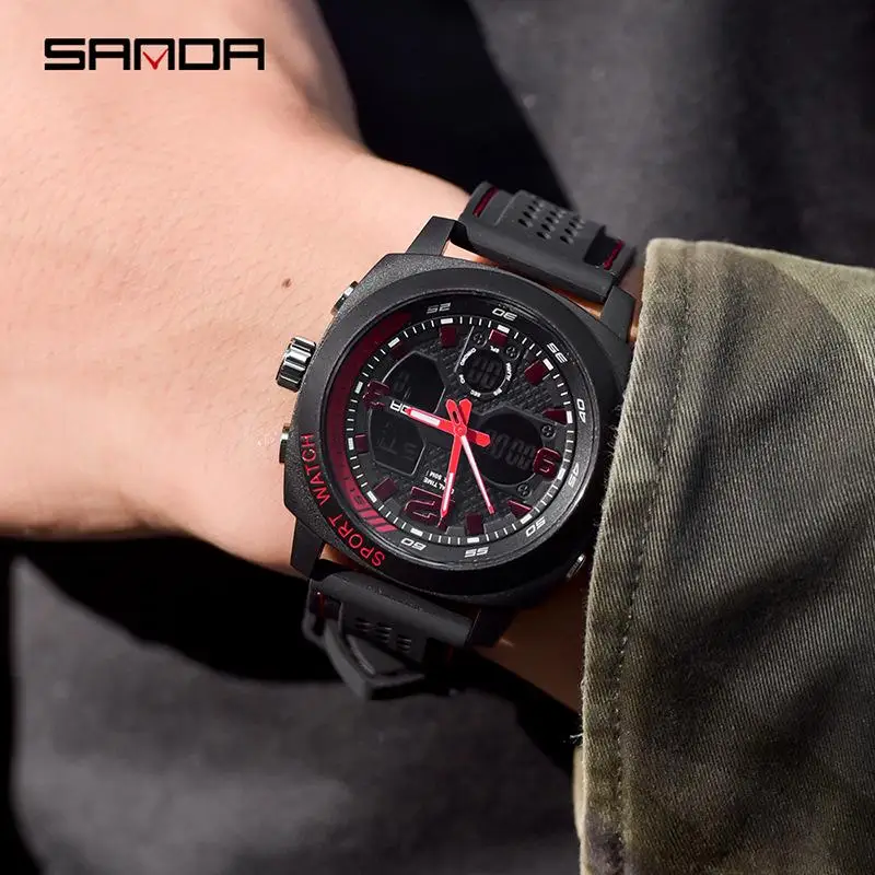 SANDA G стильные спортивные мужские часы Топ бренд класса люкс военные кварцевые