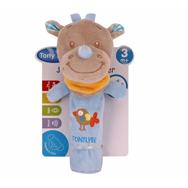 

Baby Rattles Sound Newborn Educational Toys Plush Hand Bells Doll Cute Cartoon Stuffed Animal Bright Colors Boy Girls Soft Toys