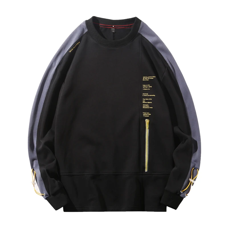 2020 толстовки для мужчин с лентами и круглым вырезом уличный пуловер Толстовка