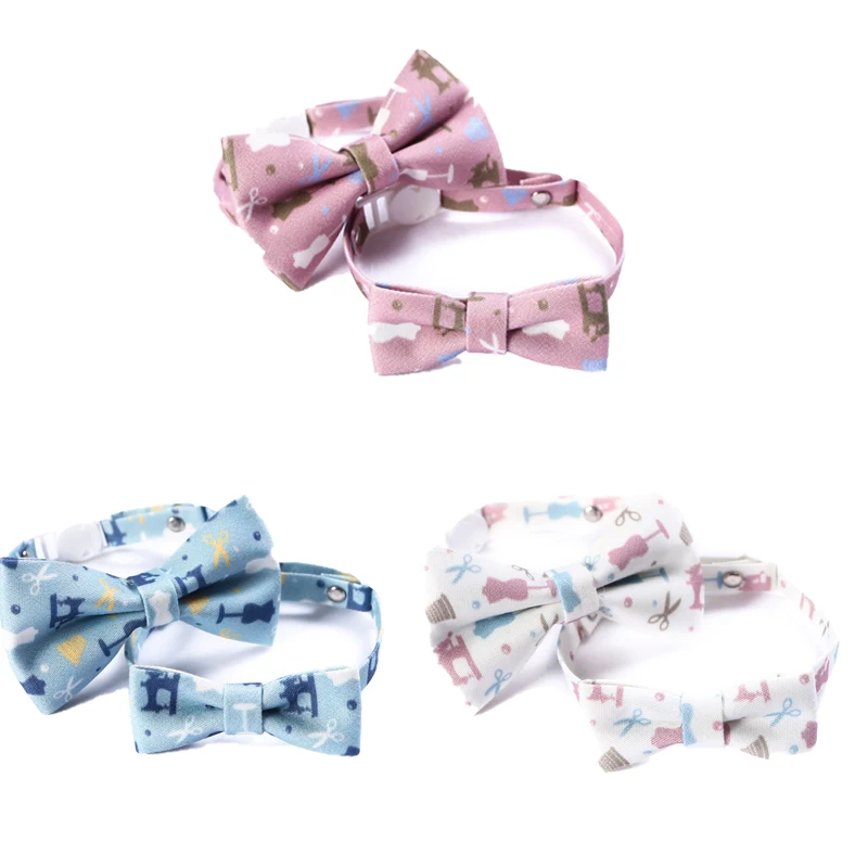 

Геометрические ножницы ручной работы галстук-бабочка воротник с колокольчиком кошка собака регулируемый галстук