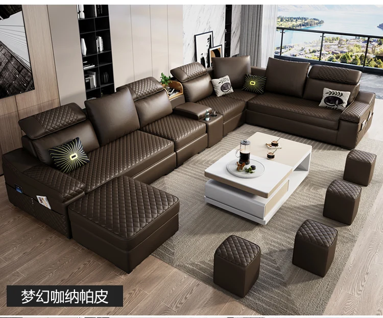 Современный минималистский латексный кожаный тканевый диван cama Съемный и