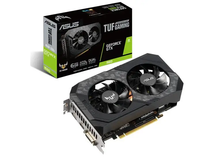 Видеокарта ASUS TUF GeForce GTX1660 O6G GAMING OC 1530 1845 МГц 8002 МГц|Видеокарты| |