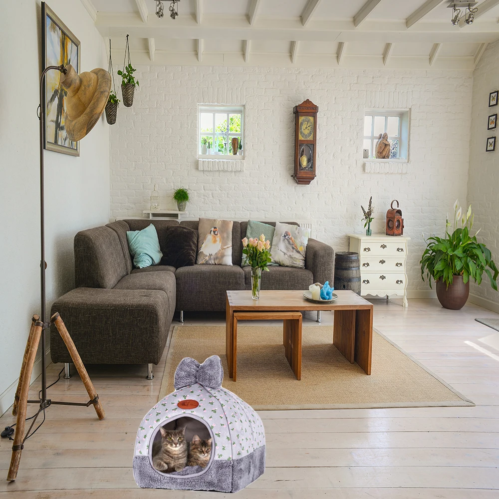 1 шт. домик для маленьких домашних животных палатка собак питомник все сезоны