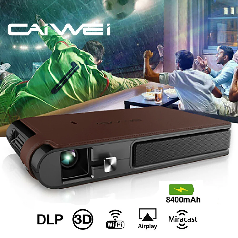 

Portable Mini Projector Full Hd 720P DLP Projector Wireless Airplay Video Led 8000:1 Contrast Ratio Freeshipping Home Projector