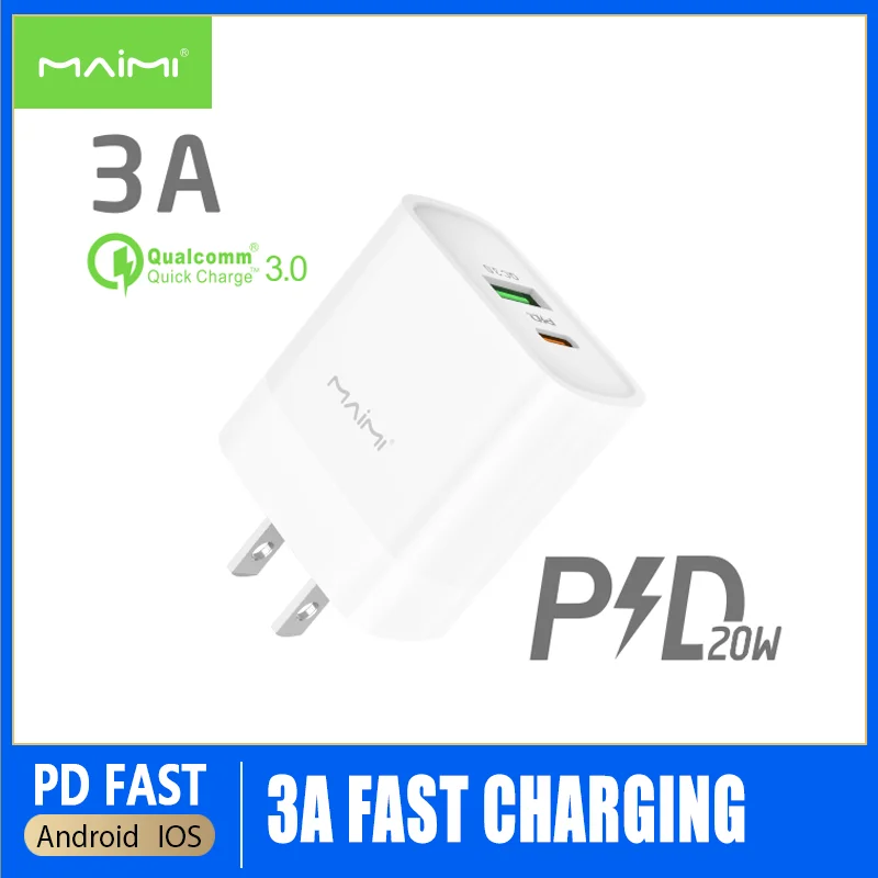 

Alatour 20W PD QC3.0 Charger For iPhone 12 11Pro Max Quick Charge 4.0 3.0 Phone USB Type C Fast Charger For Xiaomi iPad