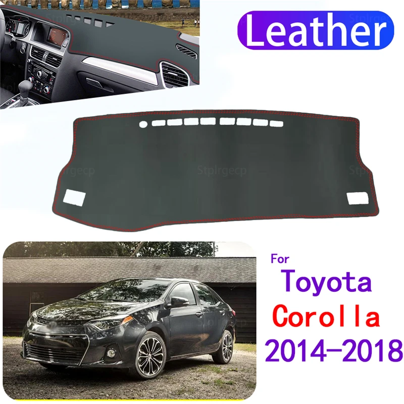 

PU Leather Dashmat Dashboard Cover Mat Carpet Car-Styling accessories for Toyota Corolla E170 E160 2014-2018