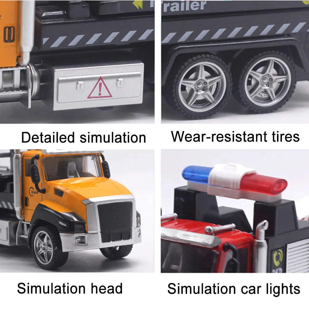 

2Pcs Diecast Rescue Vehicle Fire Truck Pull Back Light Music Model Kids Toy Kids Educational Toys for Children Gift