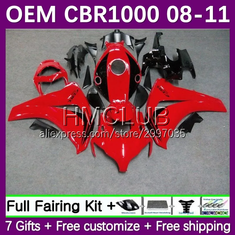 

Инъекция для HONDA CBR1000 CBR 1000 RR CC 1000RR 2008 2009 2010 2011 19No.10 1000CC CBR1000RR 08 09 10 11 глянцевый красный обтекатель