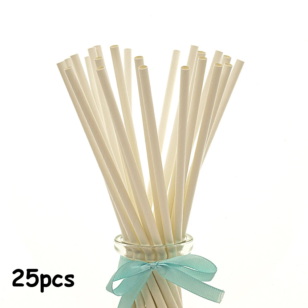 Lychee Paper Straws Pure Color Straw DIY Birthday Party Decorations Gift Supplies | Дом и сад