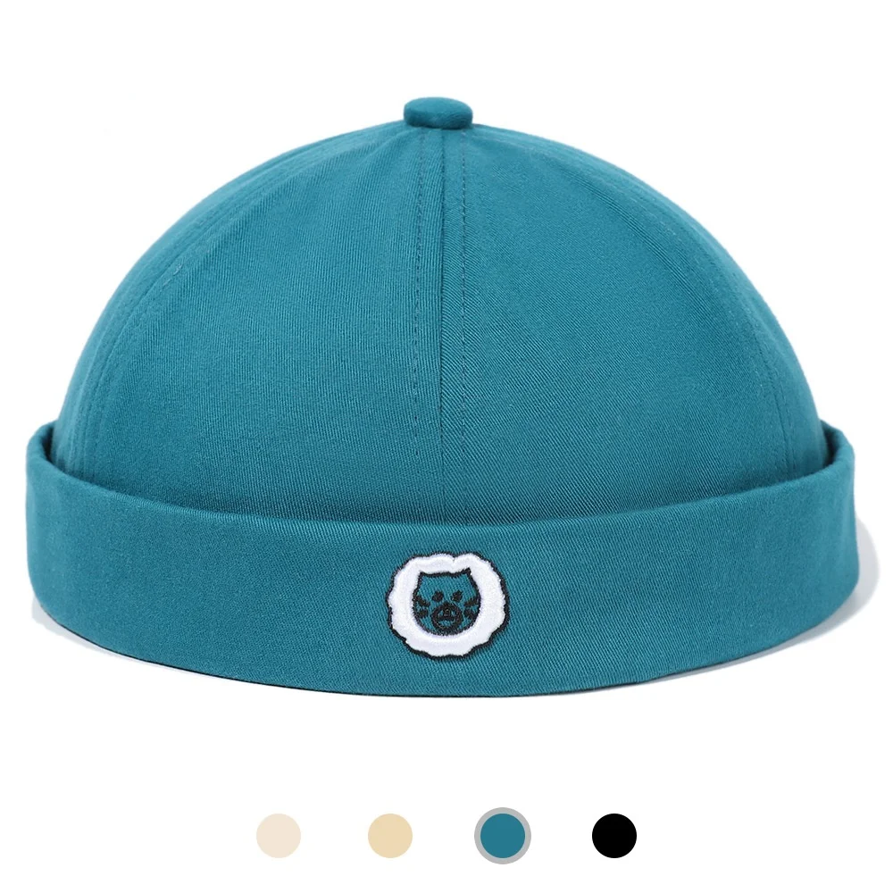 

2021 new style male beanie hat men docker cap Women's hats summer and winter outdoor fashion capsSolid color embroidered ins