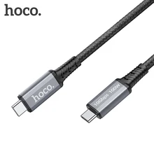 HOCO USB C Type C Cable Wire PD 100W USB 3.1 Gen2 10Gbps 4K 60Hz Video Nylon Weaving Alloy Power Cord For MacBook  For Xiaomi